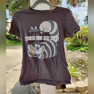 Disney Alive In Wonderland Cheshire Cat Quote T-shirt